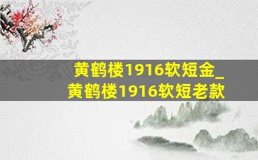 黄鹤楼1916软短金_黄鹤楼1916软短老款