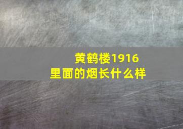 黄鹤楼1916里面的烟长什么样