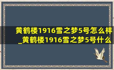 黄鹤楼1916雪之梦5号怎么样_黄鹤楼1916雪之梦5号什么档次