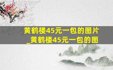 黄鹤楼45元一包的图片_黄鹤楼45元一包的图