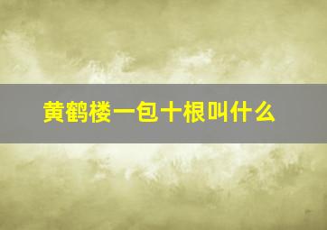 黄鹤楼一包十根叫什么