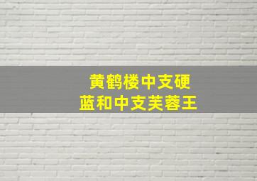 黄鹤楼中支硬蓝和中支芙蓉王