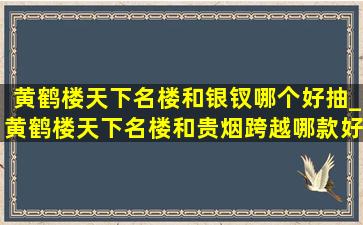 黄鹤楼天下名楼和银钗哪个好抽_黄鹤楼天下名楼和贵烟跨越哪款好