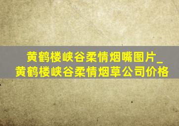 黄鹤楼峡谷柔情烟嘴图片_黄鹤楼峡谷柔情烟草公司价格