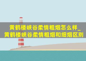 黄鹤楼峡谷柔情粗烟怎么样_黄鹤楼峡谷柔情粗烟和细烟区别