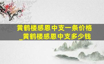 黄鹤楼感恩中支一条价格_黄鹤楼感恩中支多少钱