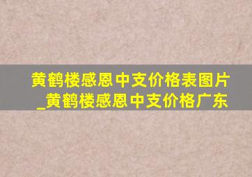 黄鹤楼感恩中支价格表图片_黄鹤楼感恩中支价格广东