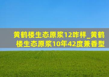 黄鹤楼生态原浆12咋样_黄鹤楼生态原浆10年42度兼香型