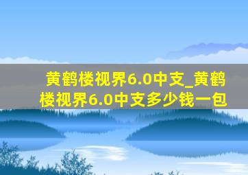 黄鹤楼视界6.0中支_黄鹤楼视界6.0中支多少钱一包