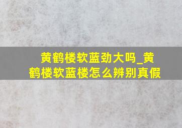 黄鹤楼软蓝劲大吗_黄鹤楼软蓝楼怎么辨别真假