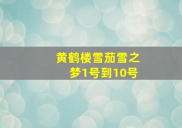 黄鹤楼雪茄雪之梦1号到10号