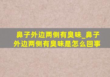 鼻子外边两侧有臭味_鼻子外边两侧有臭味是怎么回事