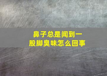 鼻子总是闻到一股脚臭味怎么回事