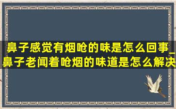 鼻子感觉有烟呛的味是怎么回事_鼻子老闻着呛烟的味道是怎么解决