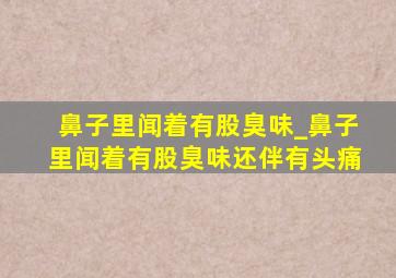 鼻子里闻着有股臭味_鼻子里闻着有股臭味还伴有头痛