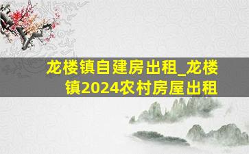 龙楼镇自建房出租_龙楼镇2024农村房屋出租