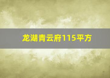 龙湖青云府115平方